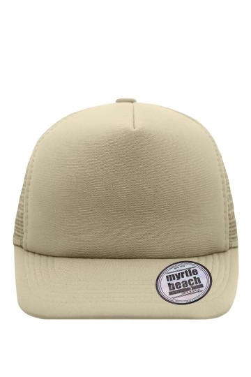Myrtle Beach 5 panelen Flat Peak cap MB6508 khaki