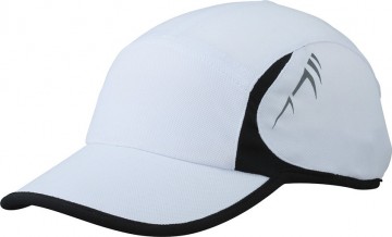Myrtle Beach  4 panelen Running cap MB6544 wit zwart
