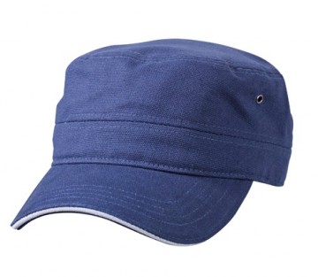 Myrtle Beach Military Sandwich cap MB6555 marineblauw wit