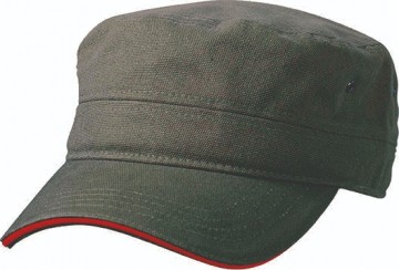 Myrtle Beach Military Sandwich cap MB6555 olijfgroen rood