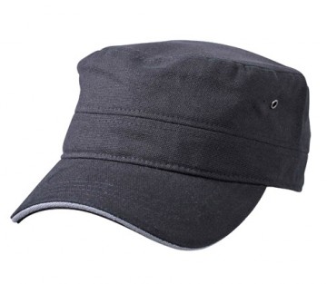 Myrtle Beach Military Sandwich cap MB6555 zwart donkergrijs