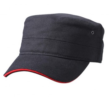Myrtle Beach Military Sandwich cap MB6555 zwart rood