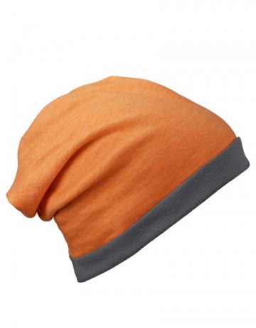 Myrtle Beach heather zomer beanie MB6577 oranje melange - donker grijs