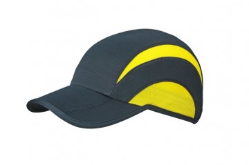Myrtle Beach 5 panelen Sport cap MB6580 ijzergrijs citroengeel