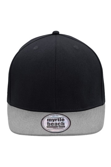 Myrtle Beach 6 panelen Pro cap style MB6634 zwart grijs