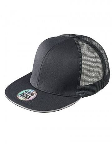 Myrtle Beach 6 panelen Pro cap mesh MB6635 zwart lichtgrijs