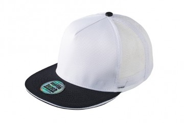 Myrtle Beach 5 panelen Pro Cap Mesh MB6636 wit zwart