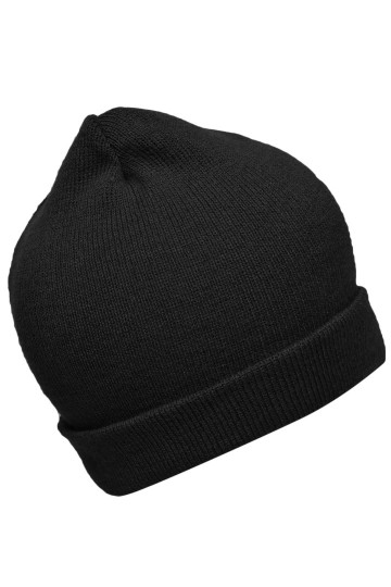 Myrtle Beach gebreide promotie beanie MB7112 zwart