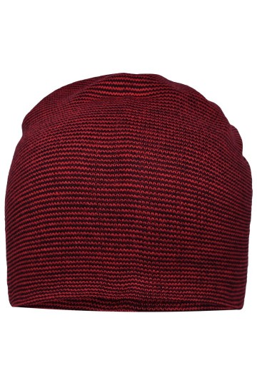 Myrtle Beach Casual lange Beanie MB7118 indianenrood zwart