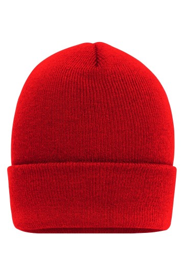 MB7139 Myrtle Beach Beanie met hoge rand vuurrood