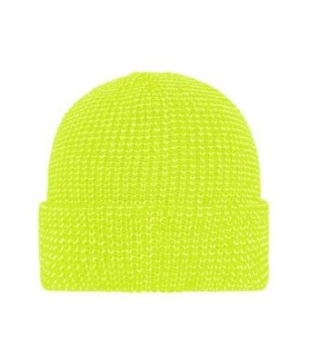 MB7142 Myrtle Beach Reflecterende Winter Beanie helder geel