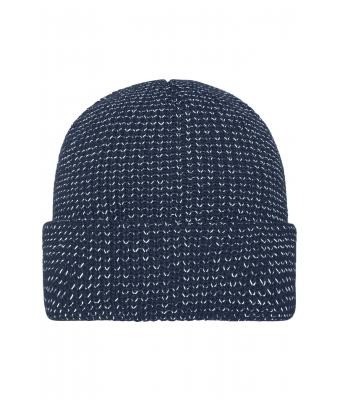 MB7142 Myrtle Beach Reflecterende Winter Beanie marineblauw