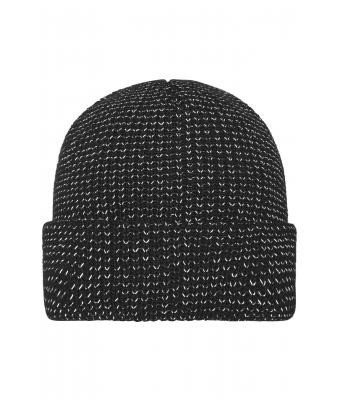 MB7142 Myrtle Beach Reflecterende Winter Beanie zwart