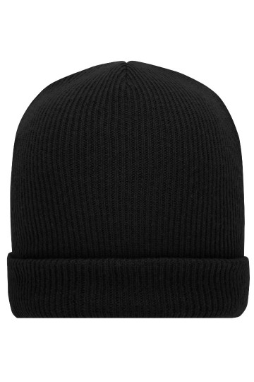 MB7145 Myrtle Beach licht gebreide beanie zwart