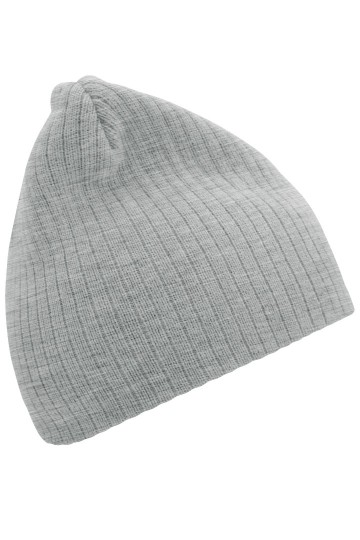 Myrtle Beach Rib beanie MB7923 asgrijs