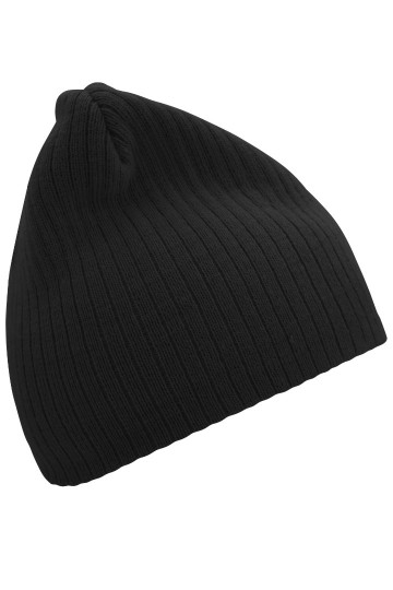 Myrtle Beach Rib beanie MB7923 zwart