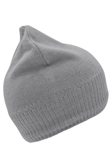 Myrtle Beach gebreide beanie met fleece inzet MB7925 lichtgrijs