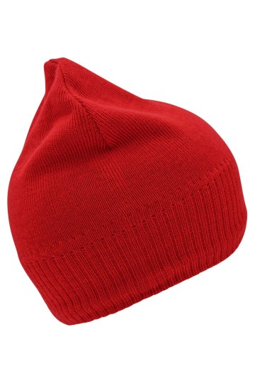 Myrtle Beach gebreide beanie met fleece inzet MB7925 rood