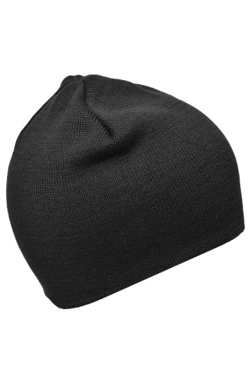 Myrtle Beach katoenen beanie MB7926 zwart