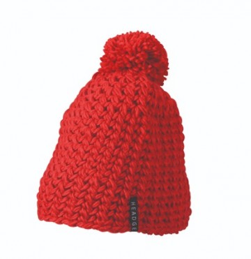 Myrtle Beach Unicolor gehaakte muts met pompoen MB7939 rood