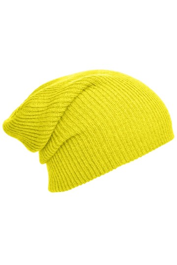 Myrtle Beach gebreide lange beanie MB7955 geel