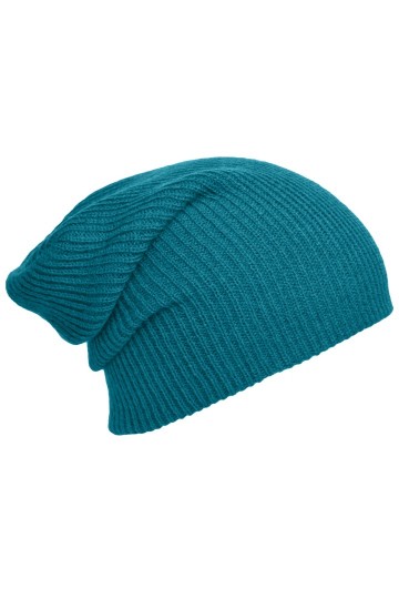 Myrtle Beach gebreide lange beanie MB7955 petrolblauw