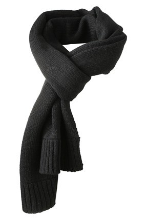 Myrtle Beach Basic Melange sjaal MB7978 zwart