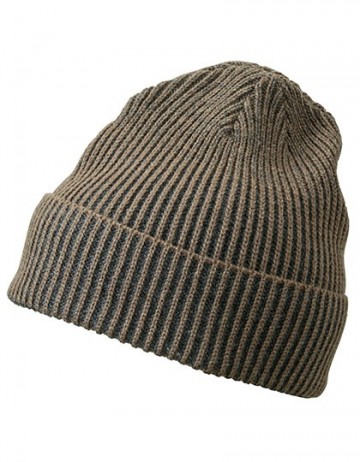 Myrtle Beach Ribbed Beanie MB7988 donker olijfgroen - antraciet