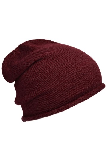 Myrtle Beach Roll-up beanie MB7990 donkerrood