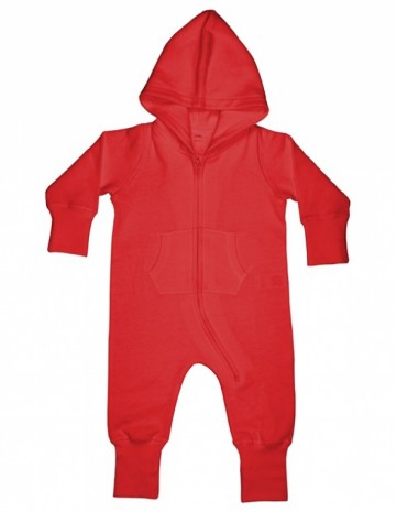 BZ25 Babybugz Baby All-in-One speelpakje met kap rood
