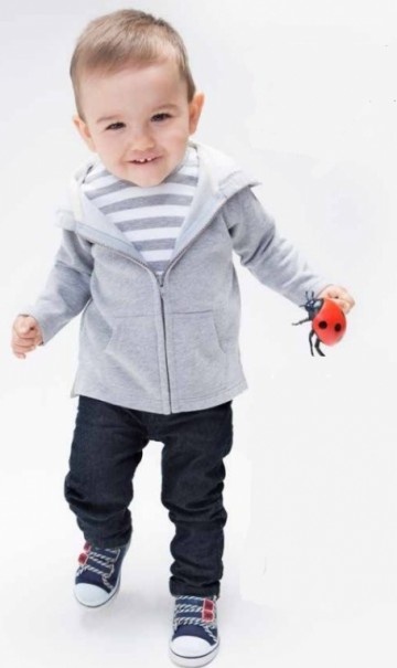 BZ32 Babybugz Baby sweater met kap