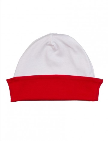 BZ44 Babybugz omkeerbare muts wit/rood