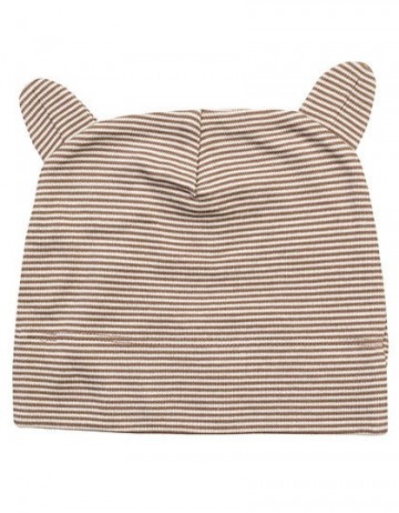 MBZ51 Babybugz muts met oren naturel mokka