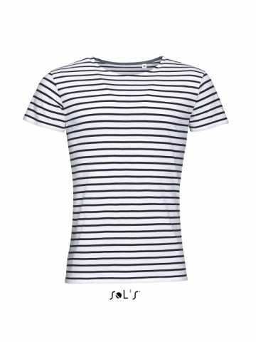 01398 Sol's Miles heren Trendy gestreept T-shirt