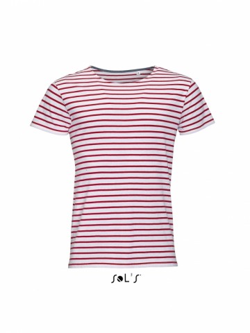 01398 Sol's Miles heren Trendy gestreept T-shirt
