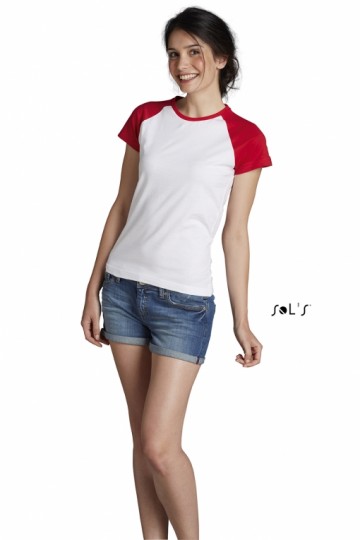 11195 Sol's Milky dames T-shirt tweekleurig