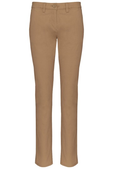 K741 Dames Chino broek camel