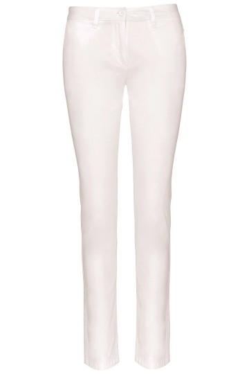 K741 Dames Chino broek white