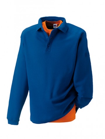 Russell Heavy Duty sweatshirt met polokraag