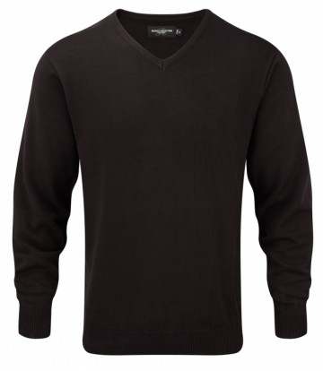 Russell gebreide Pullover met V-Hals