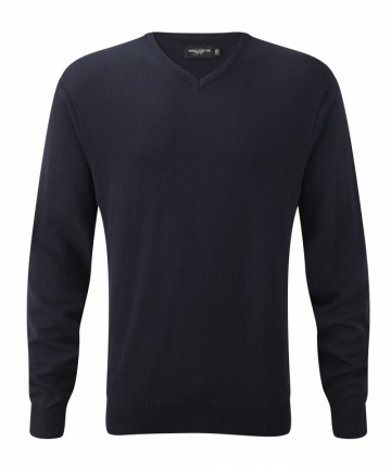 Russell gebreide Pullover met V-Hals