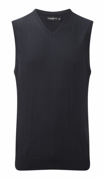 Russell gebreide mouwloze pullover met V-hals