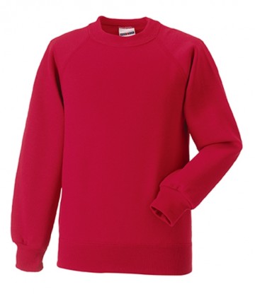 Russell Kids klassieke raglan sweatshirt met LM