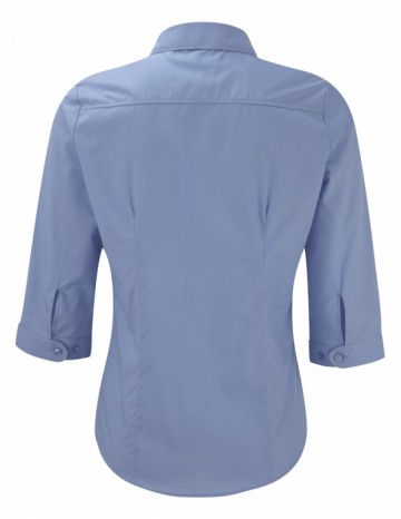 Russell Poplin Shirt met 3/4 mouwen