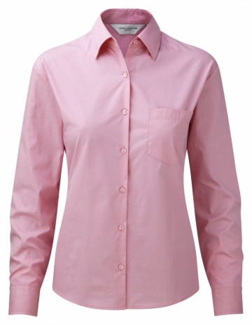 Russell Poplin Shirt  Pure Cotton Easy Care met LM