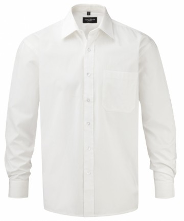 Russell Poplin Shirt Pure Cotton Easy Care met LM