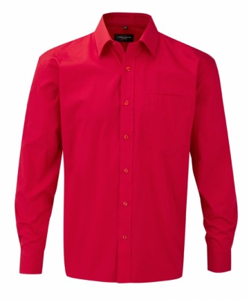 Russell Poplin Shirt Pure Cotton Easy Care met LM