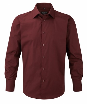 Russell Poplin Stretch Shirt Easy Care met LM