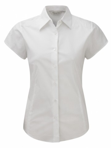 Russell Poplin Stretch Shirt Easy Care met kapmouwen