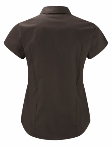 Russell Poplin Stretch Shirt Easy Care met kapmouwen